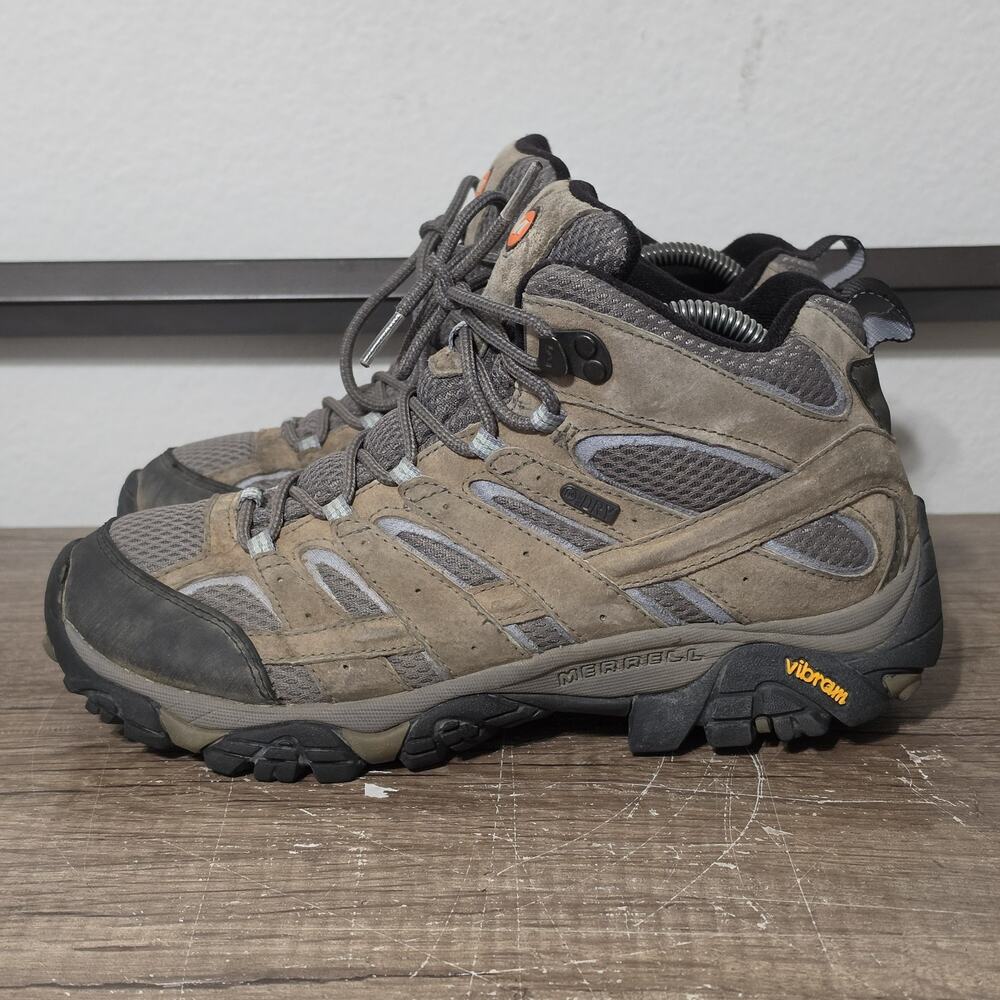 Merrell Moab 2 Mid Women's Waterproof Hiking Boots Shoes Size 10 Brown